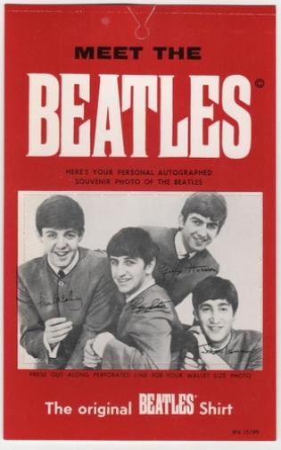 BEATLES SHIRT PHOTO HANG TAG blank shirt tag. BEATLES SHIRT PHOTO HANG TAG